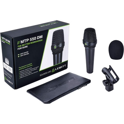 Lewitt MTP550DM Dynamic Handheld Microphone, Cardioid Pattern, Microphone Clip