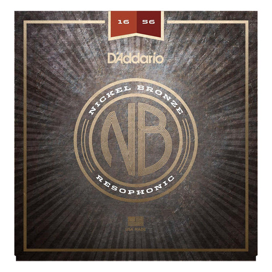 D'Addario Nickel Bronze Acoustic Guitar Strings, Resophonic Guitar, 16-56