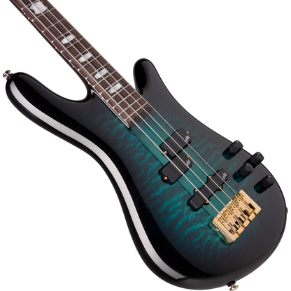 Spector ICON NS-2 Neck Through 4-String Electric Bass - Black and Blue