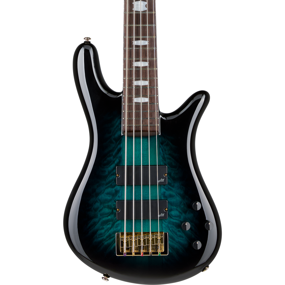 Spector ICON NS-5 Neck Through 5-String Electric Bass - Black and Blue