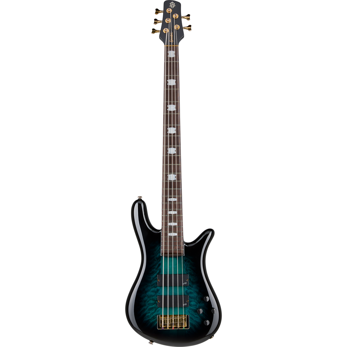 Spector ICON NS-5 Neck Through 5-String Electric Bass - Black and Blue