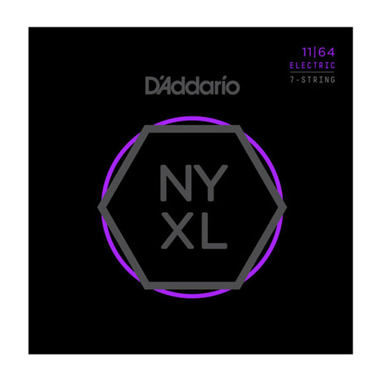 D’Addario NYXL1164 Nickel Wound 7 String Electric Guitar Strings 11-64
