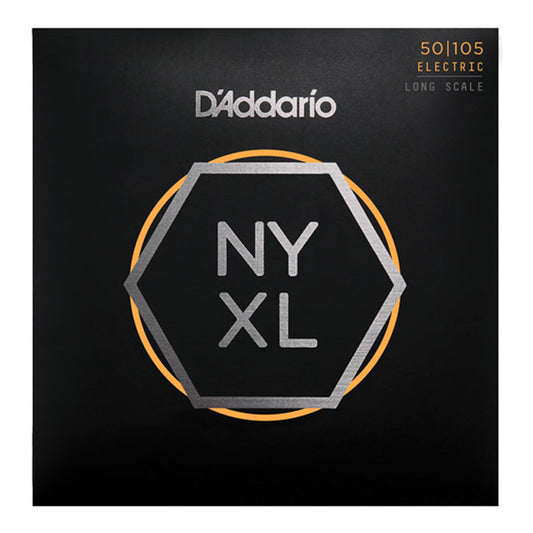D'Addario NYXL50105 Nickel Wound Bass Guitar Strings, Medium, 50-105, Long Scale