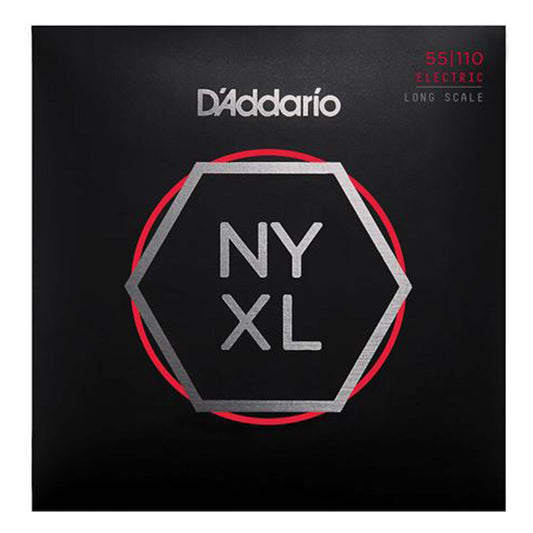 D'Addario NYXL55110 Nickel Wound Bass Guitar Strings, Heavy 55-110, Long Scale