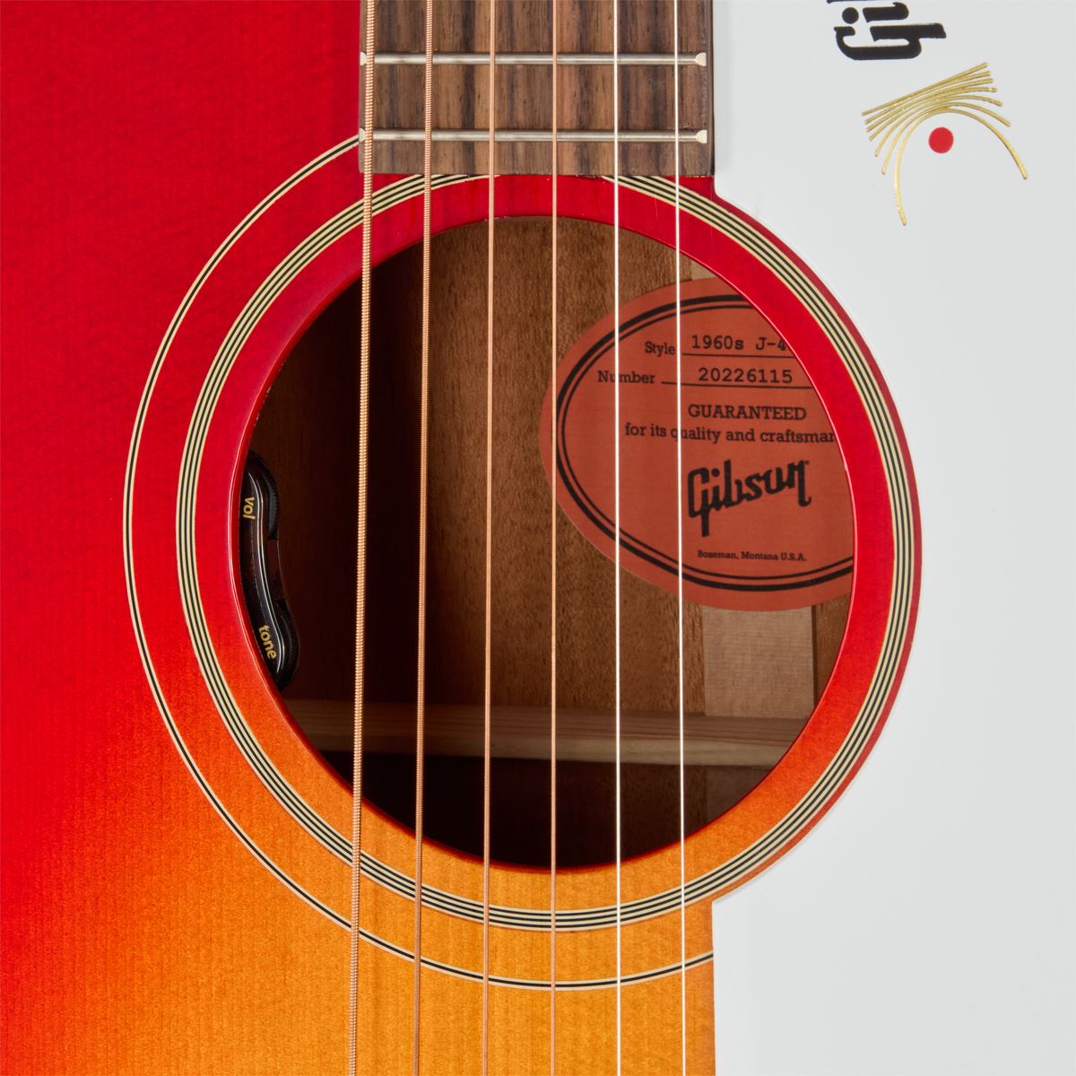 Gibson J-45 60s Original Acoustic Electric Guitar with Fixed Bridge - Vintage Cherry Sunburst
