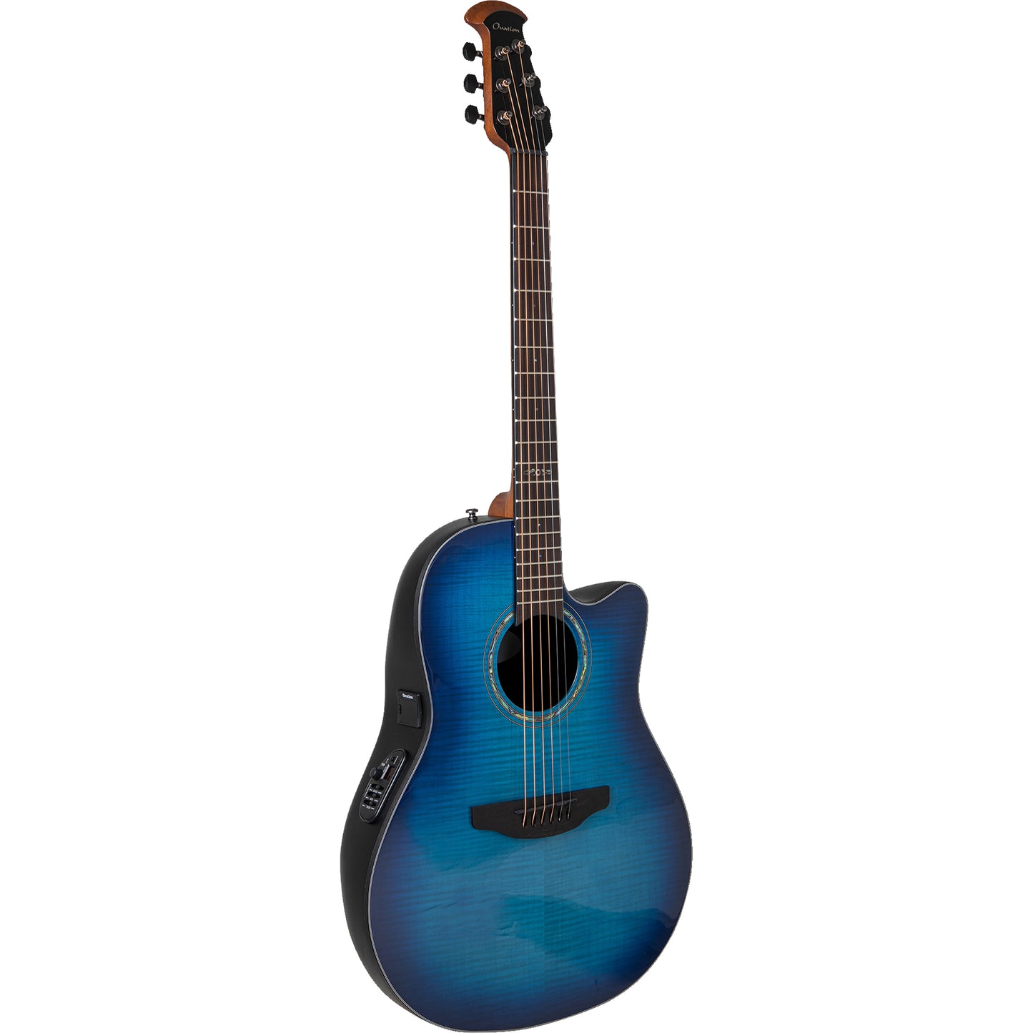 Ovation Celebrity Traditional Plus Acoustic Electric Guitar - Blue Flame