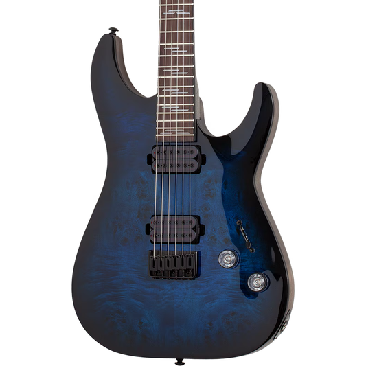 Schecter Omen Elite-6 Electric Guitar - See Thru Blue Burst