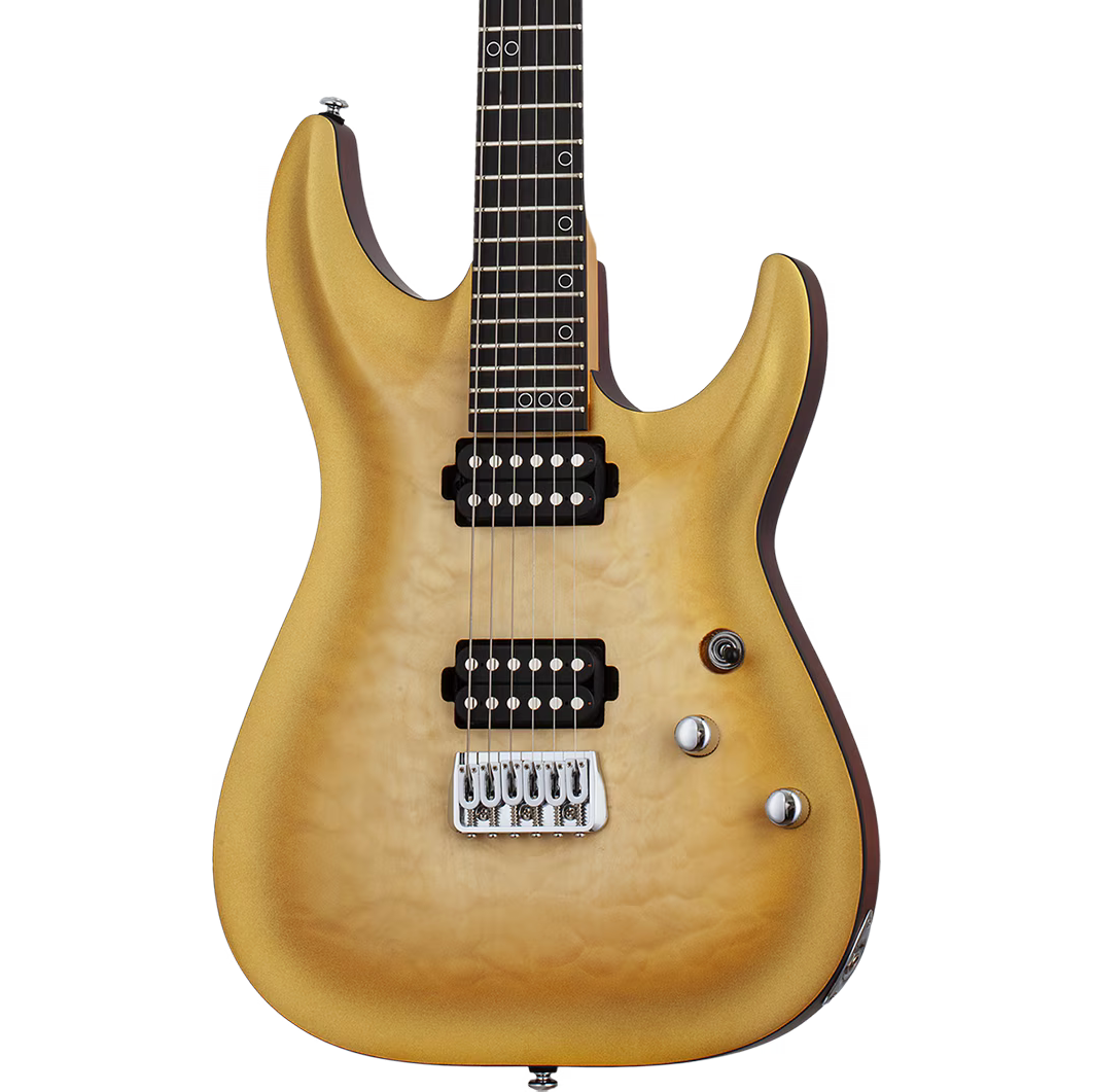 Schecter Omen Extreme-II Quilted Maple Top Electric Guitar - Gold Rush