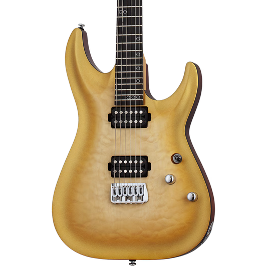 Schecter Omen Extreme-II Quilted Maple Top Electric Guitar - Gold Rush