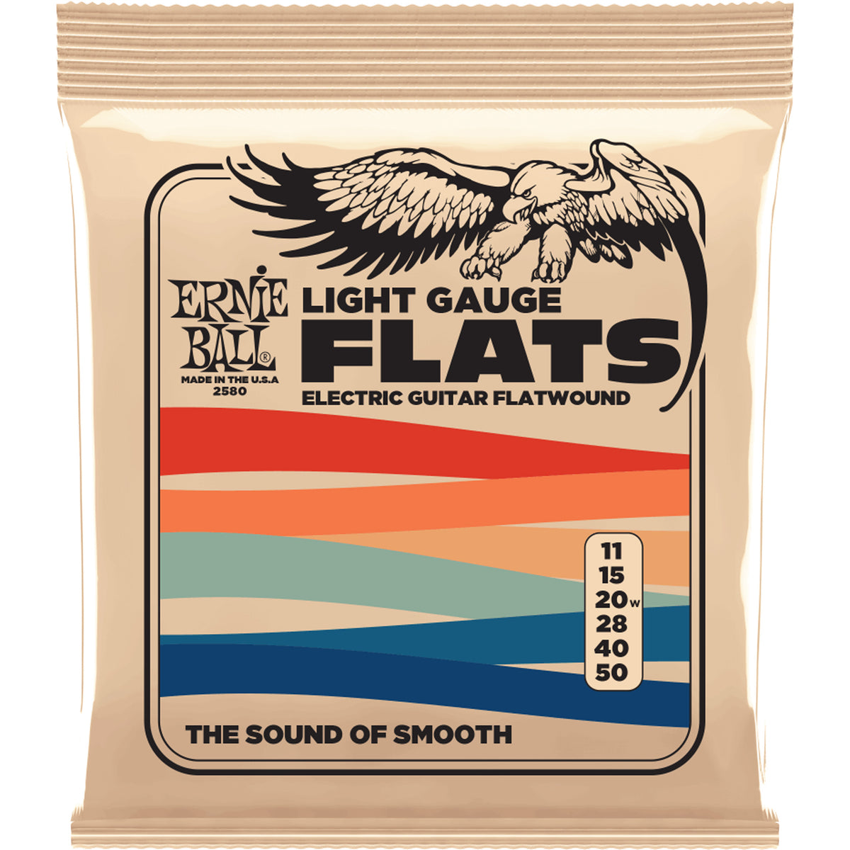 Ernie Ball Light Stainless Steel Flatwound Electric Guitar Strings - 11-50 Gauge