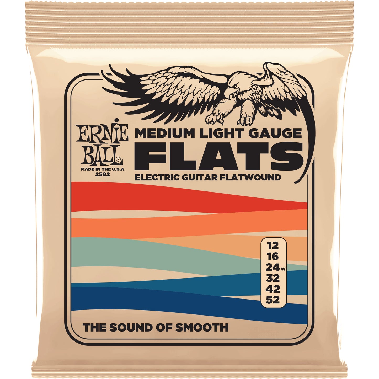 Ernie Ball Medium-Light Stainless Steel Flatwound Electric Guitar Strings - 12-52 Gauge