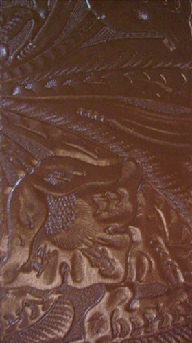 Perri's Leather Embossed Western Flower - Brown