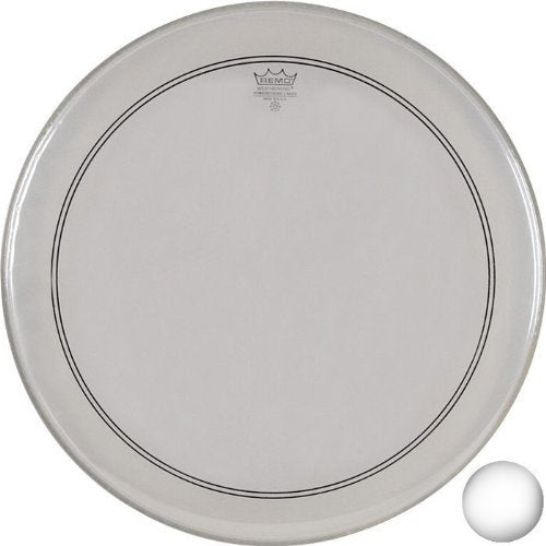 Remo P31122-C2 Coated Powerstroke 3 Bass Drum Head (22-Inch) - White Falam Patch