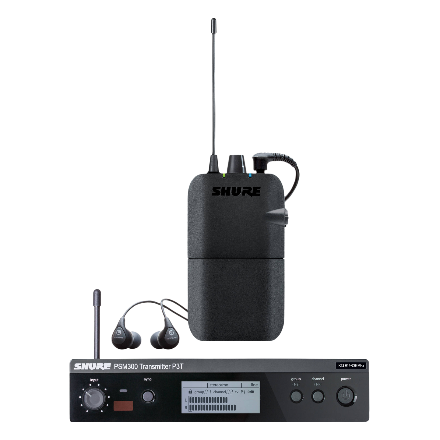 Shure P3TR112GR PSM300 Wireless System