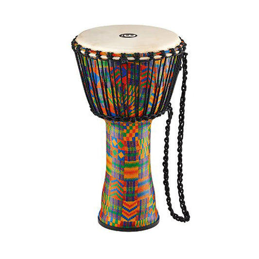 Meinl Rope Tuned Djembe Synth/Shell and Goat Skin Head 10" Kenyan Quilt