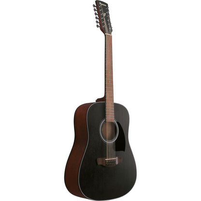 Ibanez PF5412WKH 12 String Dreadnought Acoustic Guitar - Weathered Black