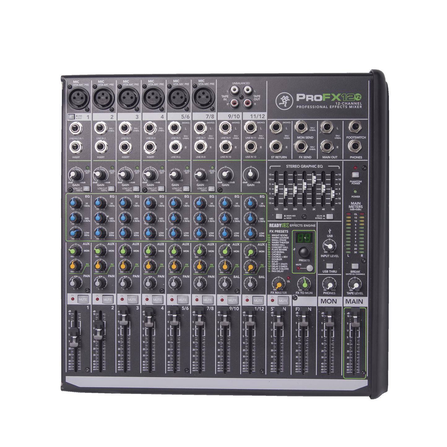 Mackie ProFX12 v2 USB Mixer with FX, 12-Channel – Alto Music Mackie ProFX12 v2 USB Mixer with FX, 12-Channel – Alto Music
