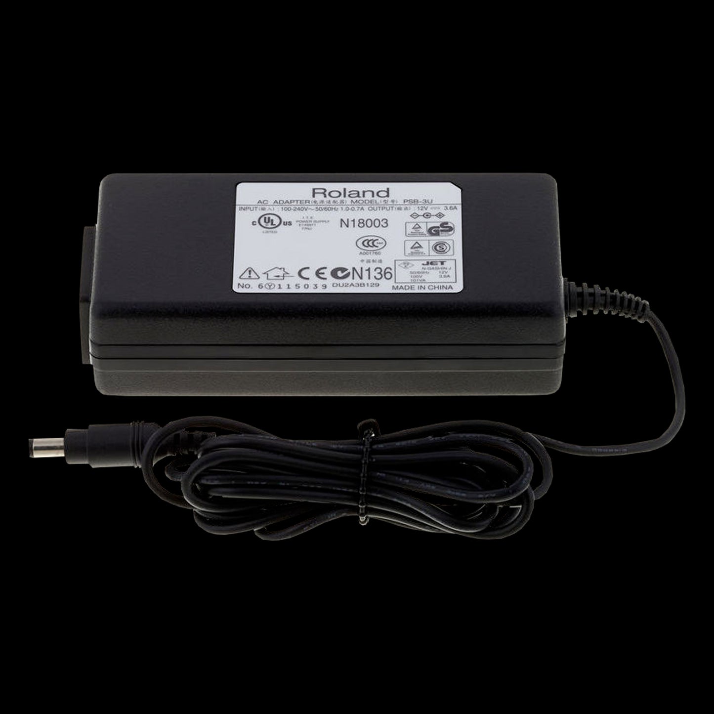 Roland PSB-3U | AC Power Supply Adapter for FP 5 KF 7 MC 808 VS 2000CD