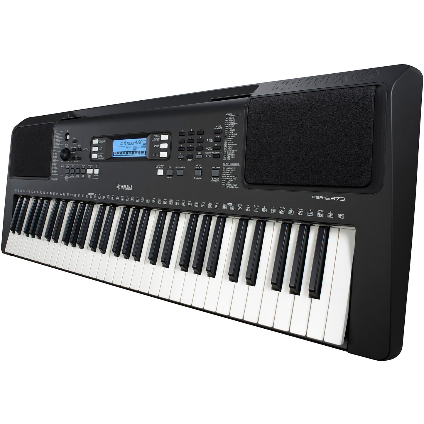 Yamaha PSR-E373 61-Key Touch Sensitive Portable Keyboard w/PA130 Power Adapter