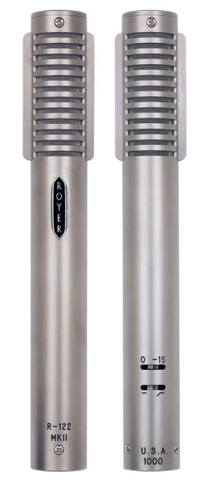 Royer Labs R-122 MKII Active Ribbon Microphone, Nickel - Matched Pair