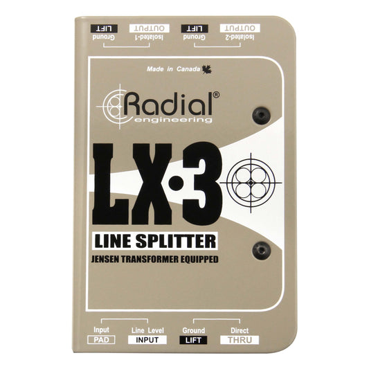 Radial LX3 3-channel Balanced Line Splitter w/Isolation