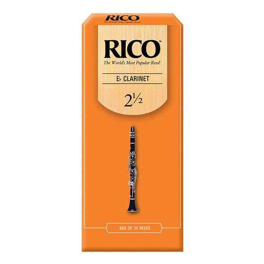 Rico Eb Clarinet Reeds, Strength 2.5, 25-pack