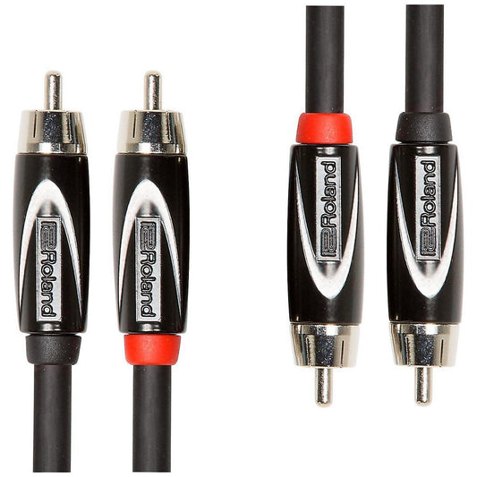 Roland Black Series Dual RCA-RCA Interconnect Cable 10ft Black