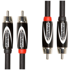 Roland Black Series Dual RCA-RCA Interconnect Cable 15ft Black