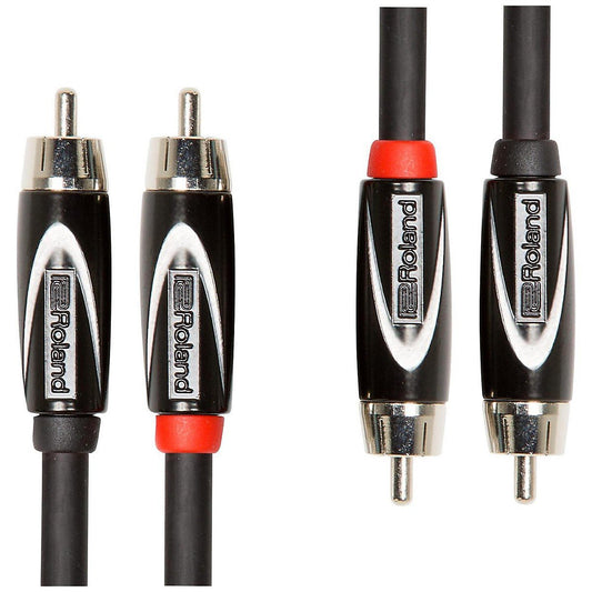 Roland Black Series Dual RCA-RCA Interconnect Cable 15ft Black