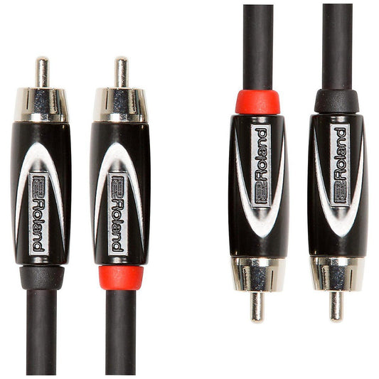 Roland Black Series Dual RCA-RCA Interconnect Cable 3ft Black