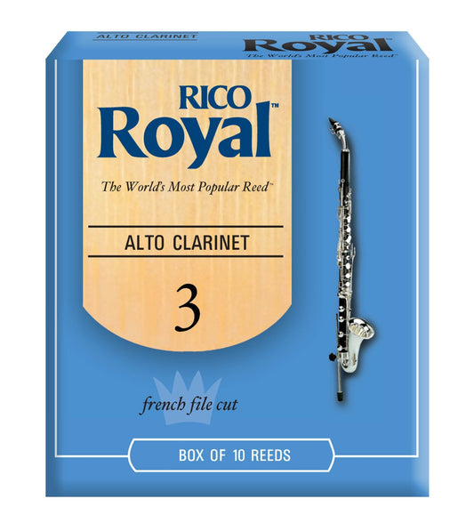 Rico RDB1030 Royal Alto Clarinet Reeds, 10Ct, 3.0 Strength