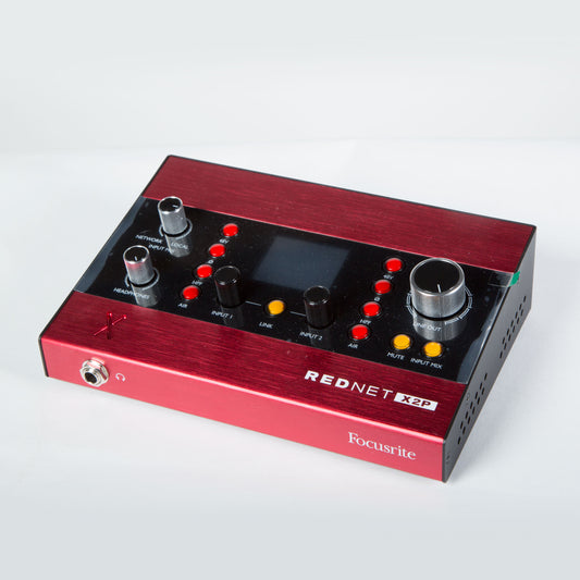 Focusrite Rednet X2P 2x2 Ethernet Audio Digital IO with Mic Preamps