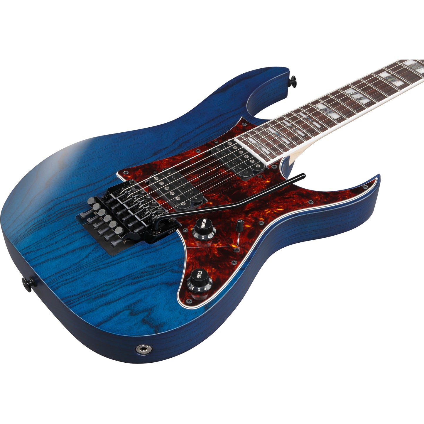 Ibanez RG653DX RG Prestige 6-String Electric Guitar - Transparent Deep Blue Flat