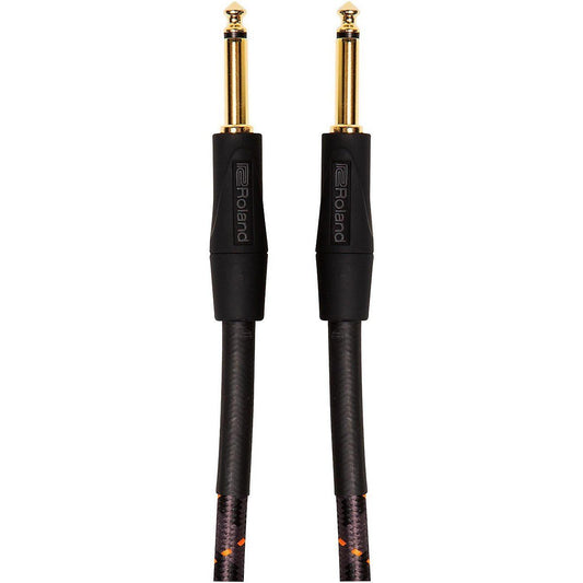 Roland Gold Series 1/4"" Straight/Straight Instrument Cable 15ft Black