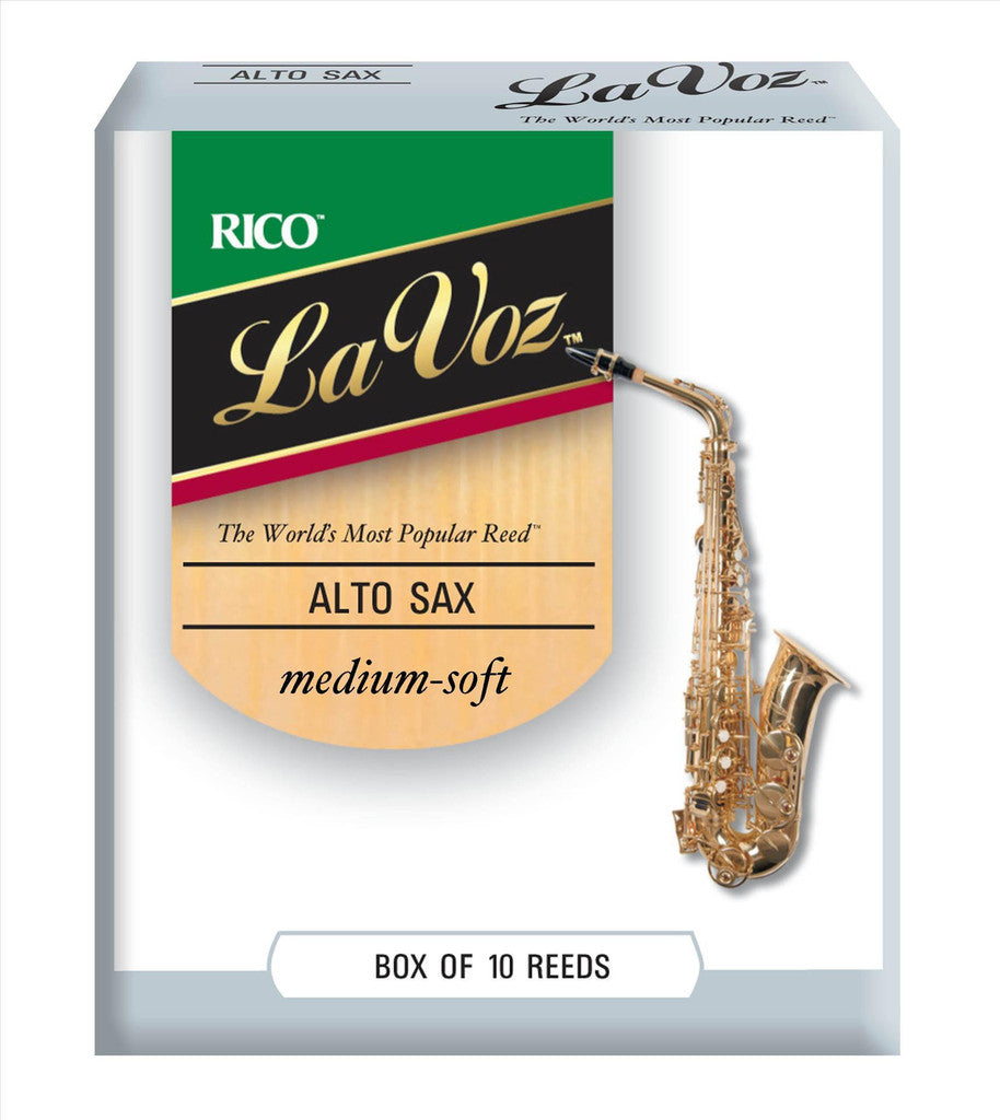 Rico La Voz Alto Saxophone 10-Pack, Medium Soft Strength