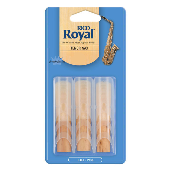 D'Addario Royal Tenor Saxophone Reeds, Strength 2.0, 3-pack