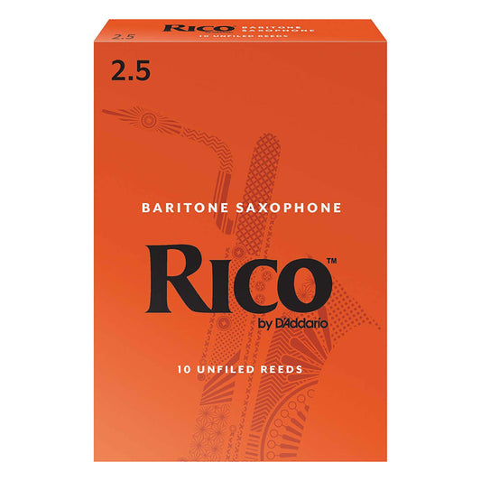 Rico Baritone Sax Reeds, Strength 2.5, 10-pack