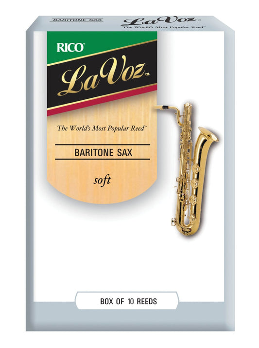Rico LAVOZ BARI SAX Reeds, 10-Pack, SOFT Strength