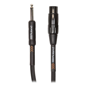 Roland Black Series XLR to 1/4"" High-Impedance Microphone Cable (20')