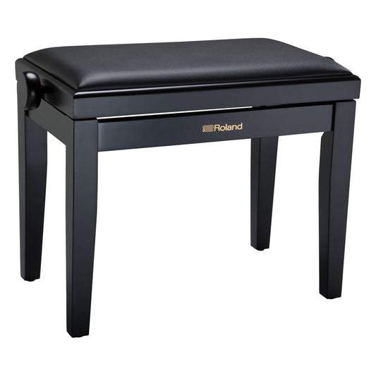 Roland Piano Bench with Cushioned Vinyl Seat, Satin Black