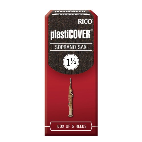 Rico Plasticover Soprano Sax Reeds, Strength 1.5, 5-pack