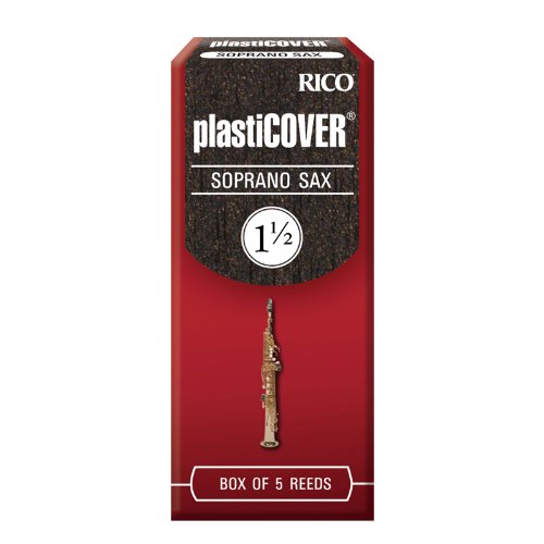 Rico Plasticover Soprano Sax Reeds, Strength 1.5, 5-pack