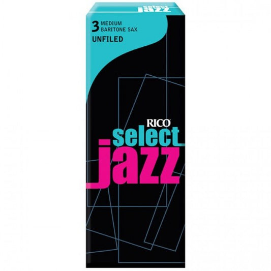 Rico Jazz Select Unfiled Baritone Saxophone Reeds, 3M