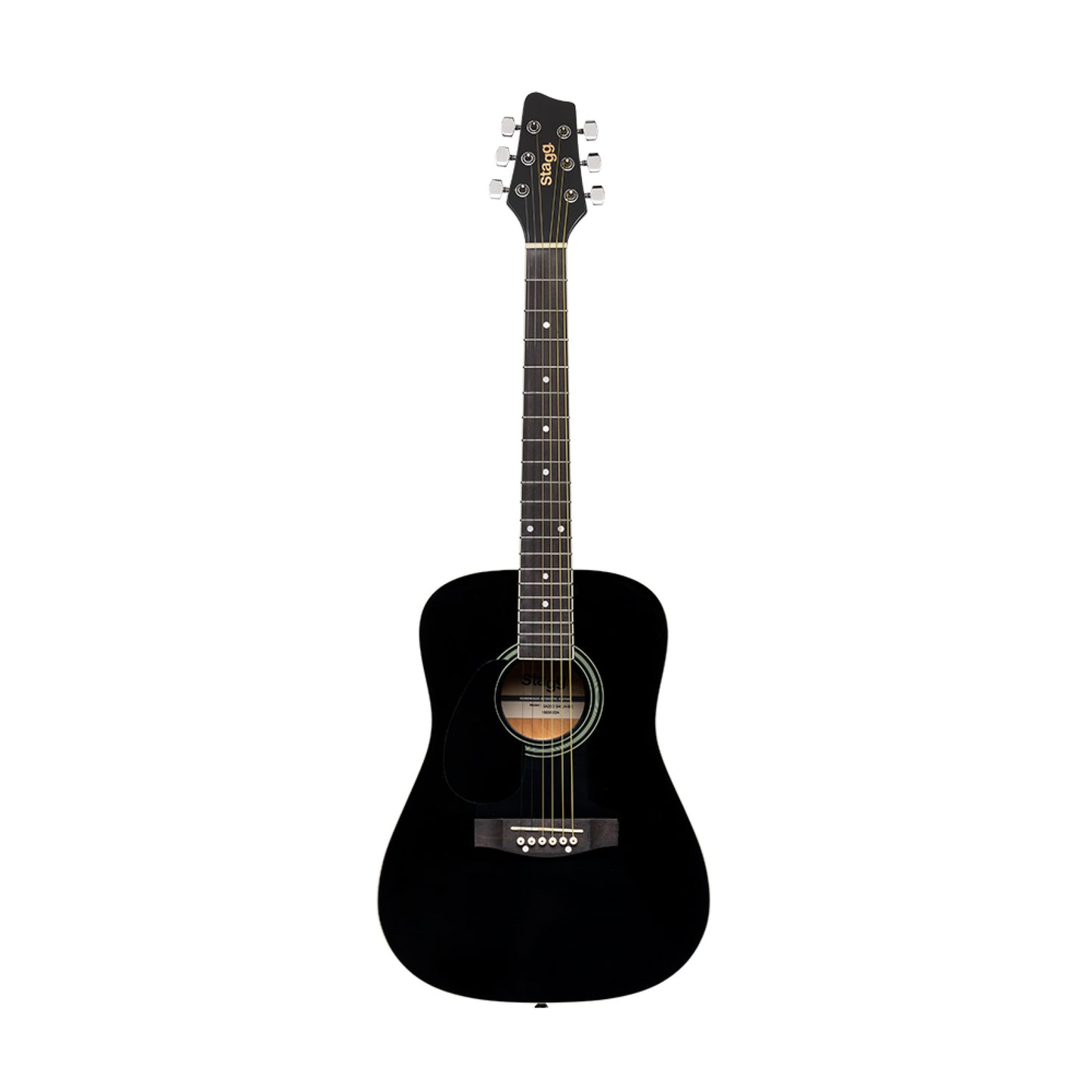 Stagg SA20D 3/4 Size Left Handed Acoustic Guitar in Black