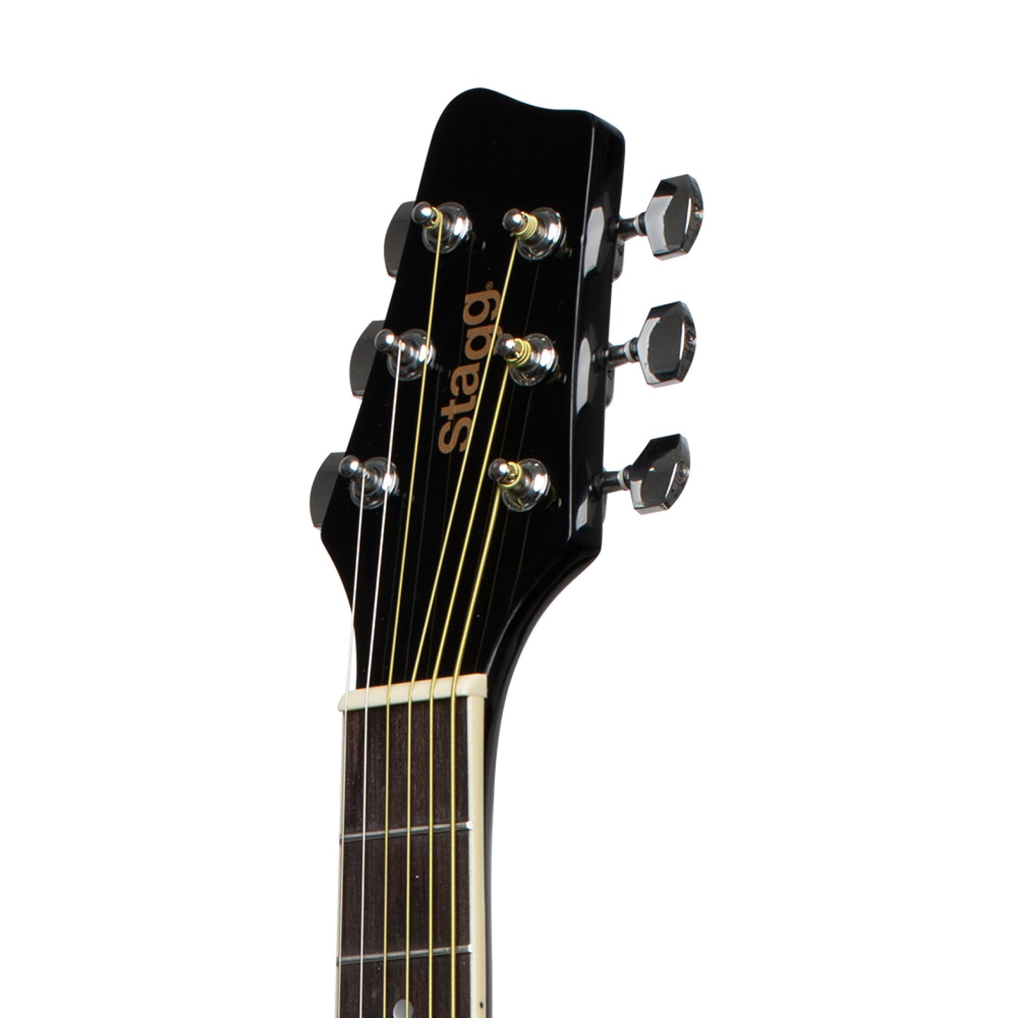 Stagg SA20D 3/4 Size Left Handed Acoustic Guitar in Black