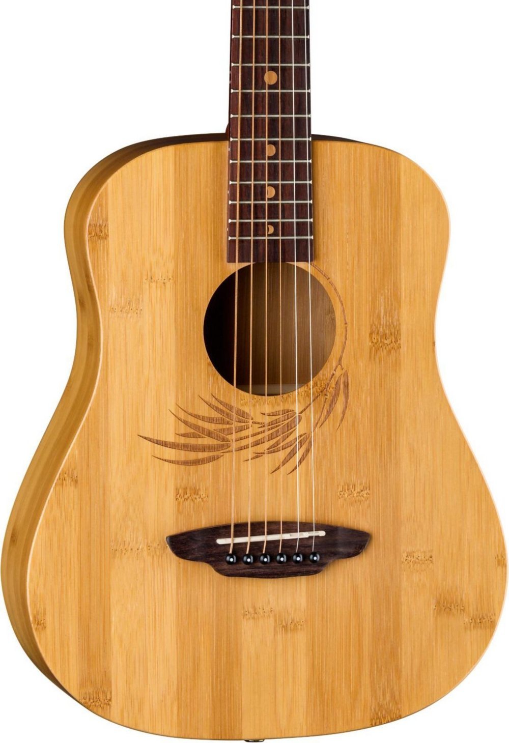 Luna Guitars Safari Bamboo 3/4 Satin Natural Acoustic Guitar Natural