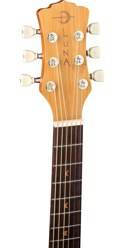 Luna Guitars Safari Bamboo 3/4 Satin Natural Acoustic Guitar Natural