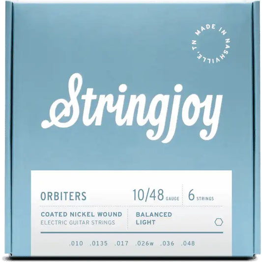 Stringjoy Orbiters - Balanced Light Gauge (10-48) Coated Nickel Wound Electric Guitar Strings