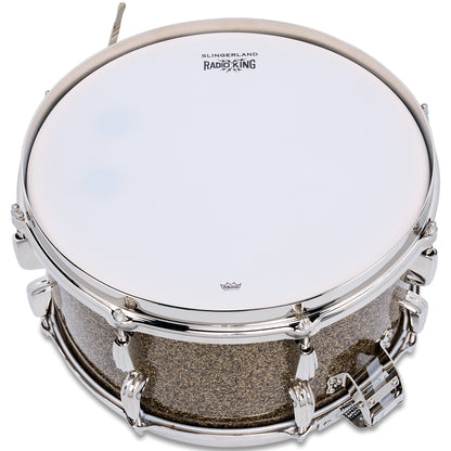 Slingerland Radio King 7x14 Solid Maple Snare Drum - Gold Glass
