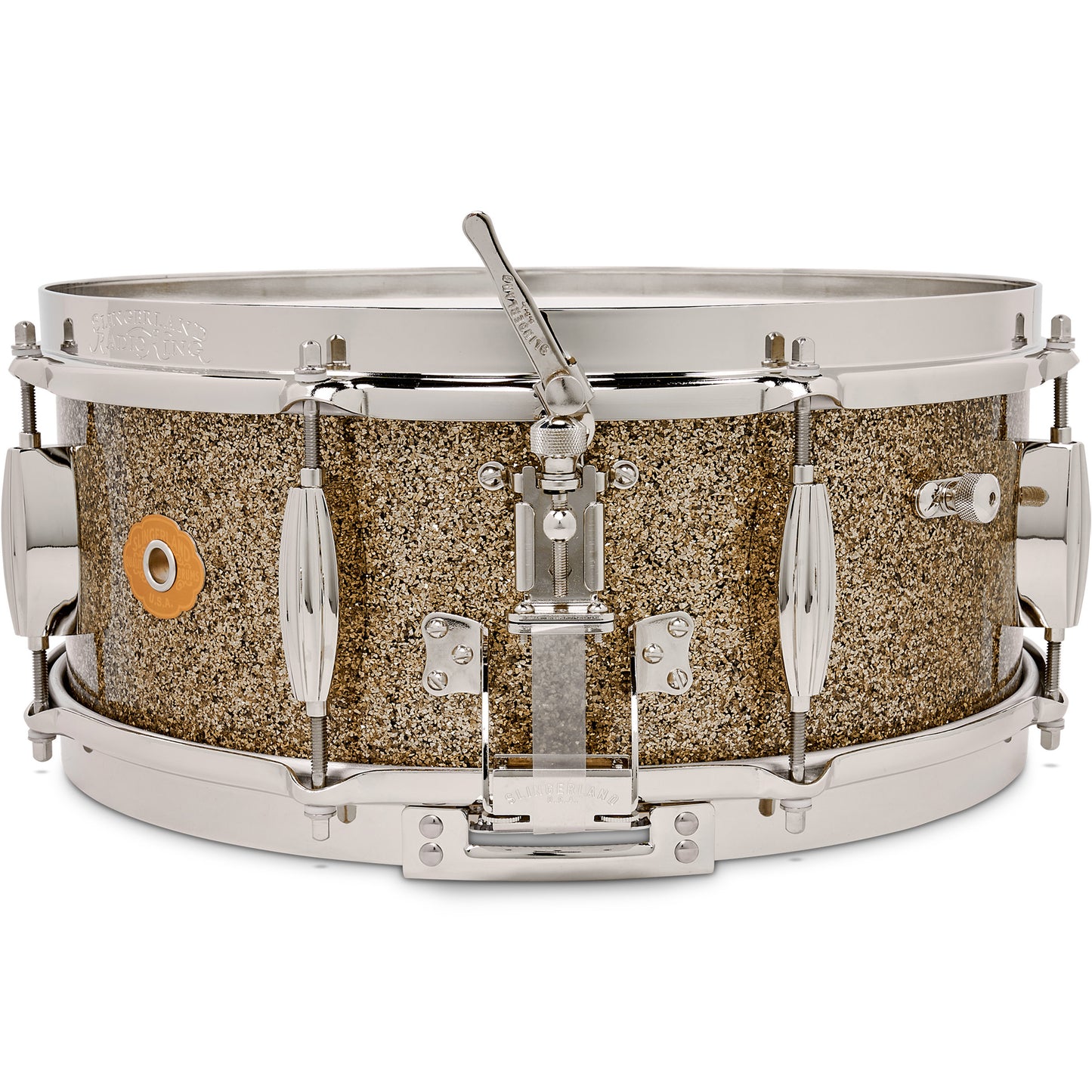 Slingerland Radio King 5.5x14 Solid Maple Snare Drum - Gold Glass